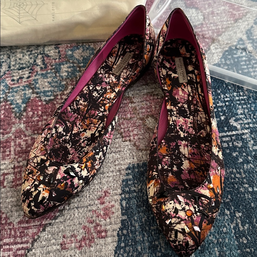 Bottega Veneta Multicolor Abstract Flats